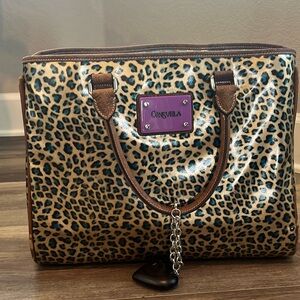 Consuela Blue Jag print large purse